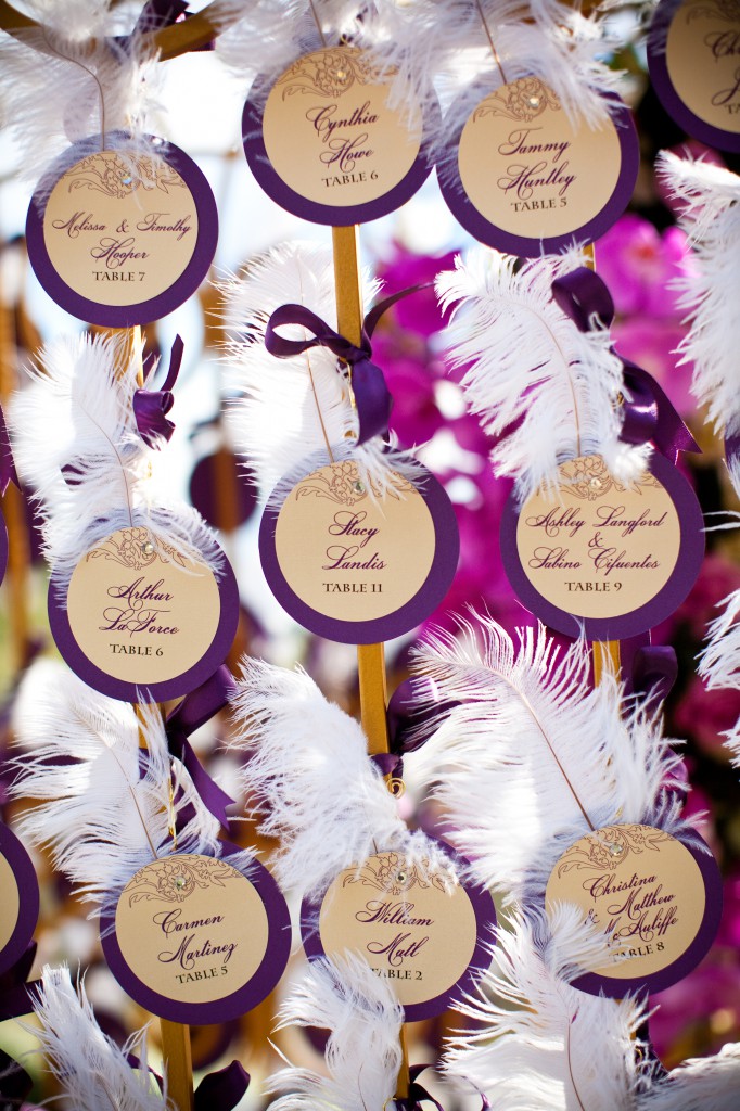 Feathered Escort Cards