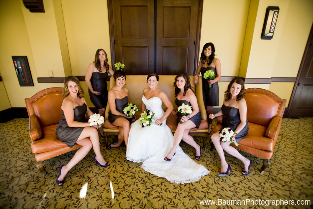 bride and bridesmaids