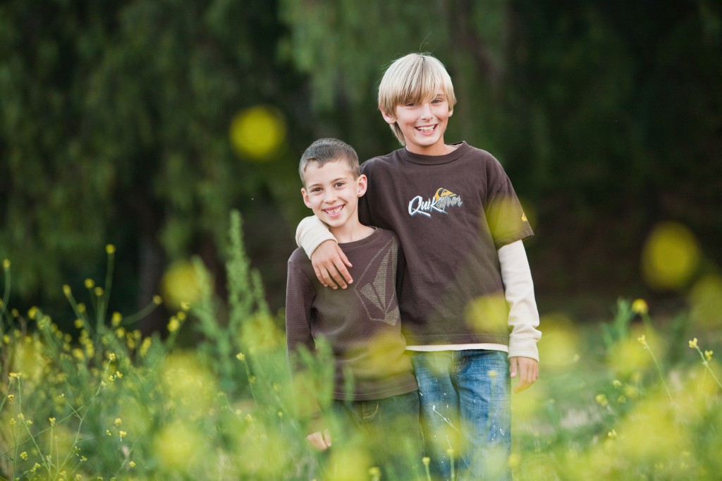 Boys in a field