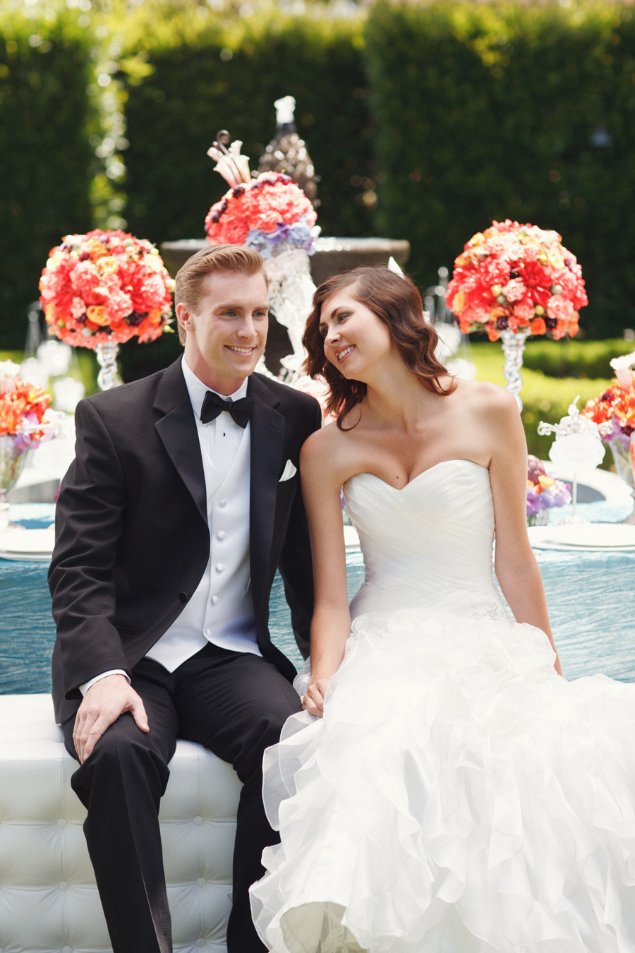 Bride and Groom at Reception