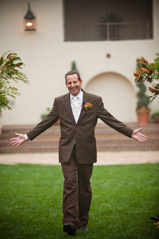 Groom entering the ceremony