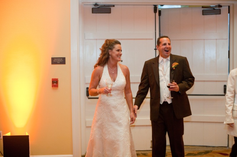 Bride and Groom's reaction