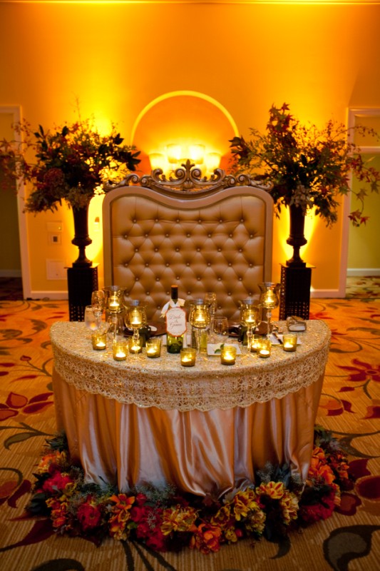 Bride and groom's table